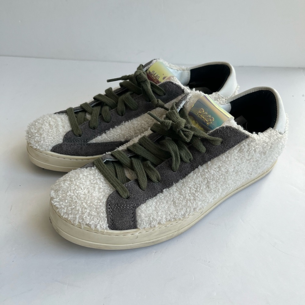 P448 John Sneakers Women's Faux Shearling Teddy EU 37 US 6.5-7